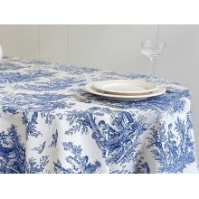 Tablecloth 170x220 Ecotton DUCK Italiano beige 30497-Blue