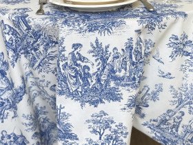 Tablecloth 170x200 Ecotton DUCK Italiano beige 30497-Blue