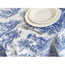 Tablecloth 170x220 Ecotton DUCK Italiano beige 30497-Blue