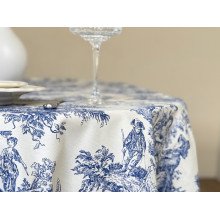 Tablecloth 170x220 Ecotton DUCK Italiano beige 30497-Blue