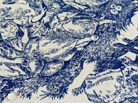 Tablecloth 170x220 Ecotton DUCK Italiano beige 30497-Blue