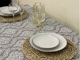 Скатерть 170x220 Ecotton DUCK Серая 2016-20