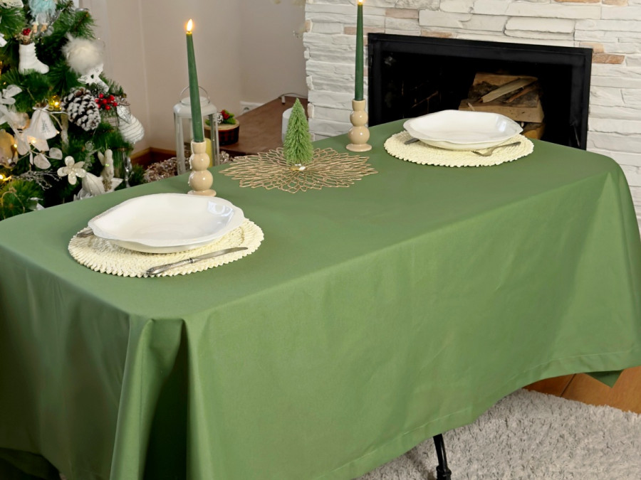 Tablecloth 170x200 Ecotton DUCK Green 4057
