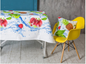 Скатерть 150x220 Ecotton Рогожка Фрукты 21044/1