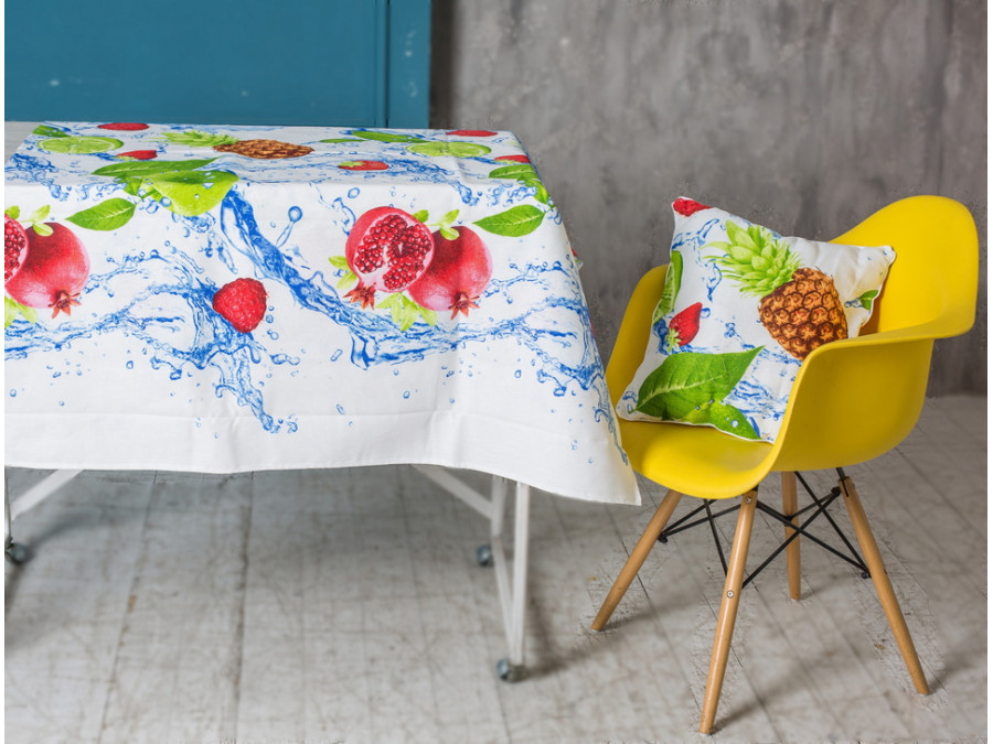 Скатертина 150x180 Ecotton Рогожка Фрукти 21044/1