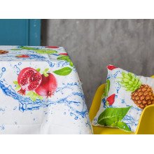 Скатерть 150x220 Ecotton Рогожка Фрукты 21044/1