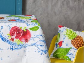 Скатерть 150x180 Ecotton Рогожка Фрукты 21044/1