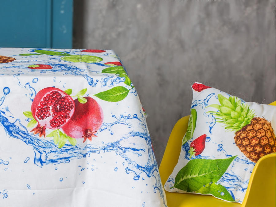 Скатертина 150x180 Ecotton Рогожка Фрукти 21044/1