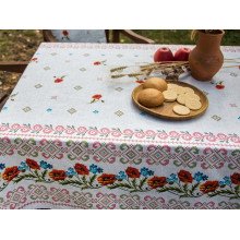 Скатерть 150x180 Ecotton Рогожка Маки 18714/1