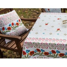 Скатерть 150x180 Ecotton Рогожка Маки 18714/1
