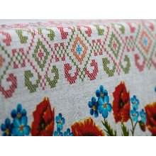 Скатерть 150x180 Ecotton Рогожка Маки 18714/1