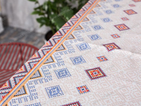 Скатерть 150x220 Ecotton Рогожка Мозаика 30099/1