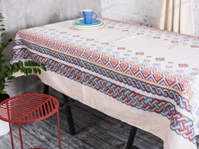 Скатерть 150x220 Ecotton Рогожка Мозаика 30099/1