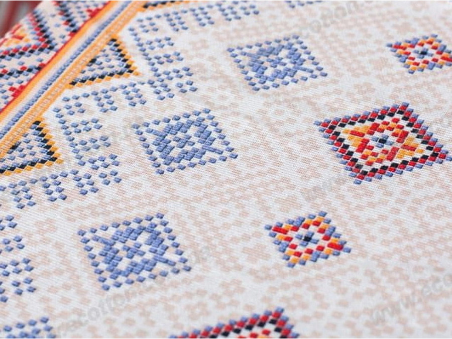 Скатертина 150x220 Ecotton Рогожка Мозаїка 30099/1