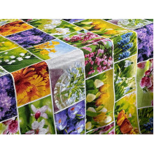 Скатерть 150x180 Ecotton Рогожка Первоцветы 11550/1