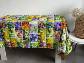 Скатерть 150x200 Ecotton Рогожка Первоцветы 11550/1