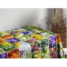 Скатерть 150x220 Ecotton Рогожка Первоцветы 11550/1