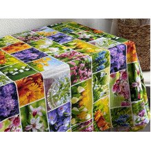 Скатерть 150x220 Ecotton Рогожка Первоцветы 11550/1