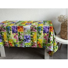 Скатерть 150x220 Ecotton Рогожка Первоцветы 11550/1