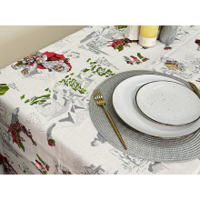 Скатертина 150x220 Ecotton Рогожка Сніжна зима 29113-1