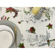 Скатертина 150x220 Ecotton Рогожка Сніжна зима 29113-1