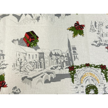 Скатертина 150x220 Ecotton Рогожка Сніжна зима 29113-1