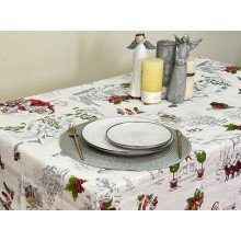 Скатертина 150x180 Ecotton Рогожка Сніжна зима 29113-1