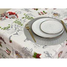 Скатертина 150x180 Ecotton Рогожка Сніжна зима 29113-1