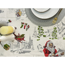 Скатерть 150x220 Ecotton Рогожка Снежная зима 29113-1