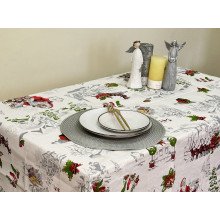 Скатерть 150x220 Ecotton Рогожка Снежная зима 29113-1