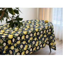 Tablecloth 170x200 Ecotton DUCK 3D with lemons Sicily