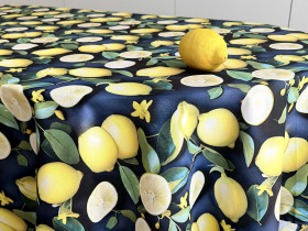Скатертина 170x220 Ecotton DUCK 3D з лимонами Sicily