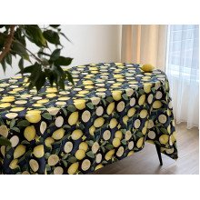 Tablecloth 170x150 Ecotton DUCK 3D with lemons Sicily