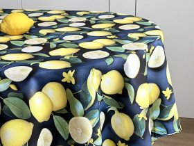 Скатерть 170x220 Ecotton DUCK 3D с лимонами Sicily