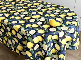 Скатерть 170x220 Ecotton DUCK 3D с лимонами Sicily