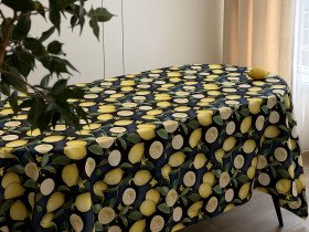 Скатерть 170x220 Ecotton DUCK 3D с лимонами Sicily