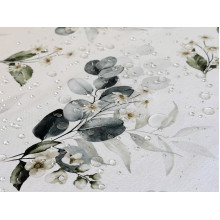 Скатертина 170x200 Ecotton DUCK білий з евкаліптом 2102/1