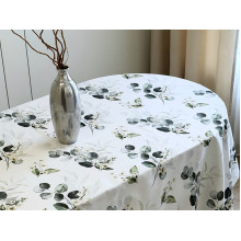 Скатертина 170x200 Ecotton DUCK білий з евкаліптом 2102/1
