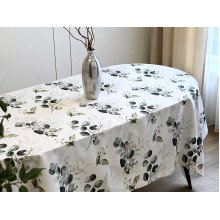 Скатертина 170x220 Ecotton DUCK білий з евкаліптом 2102/1