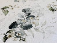 Скатертина 170x150 Ecotton DUCK білий з евкаліптом 2102/1
