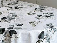 Скатертина 170x150 Ecotton DUCK білий з евкаліптом 2102/1