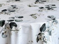 Скатертина 170x150 Ecotton DUCK білий з евкаліптом 2102/1
