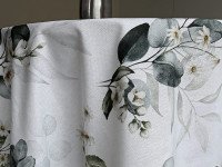 Скатертина 170x150 Ecotton DUCK білий з евкаліптом 2102/1