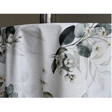 Скатертина 170x220 Ecotton DUCK білий з евкаліптом 2102/1