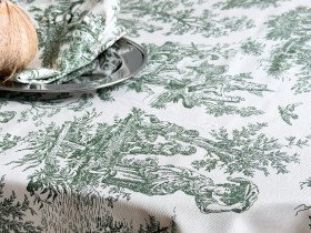 Скатерть 170x220 Ecotton DUCK Italiano 30497-Green