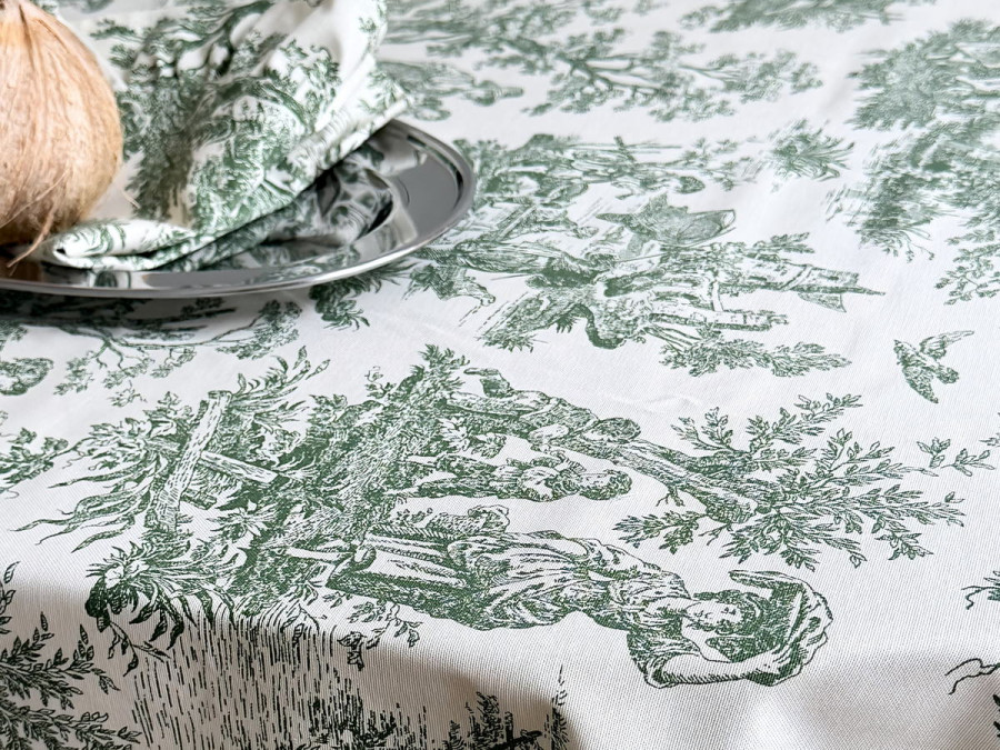 Скатерть 170x220 Ecotton DUCK Italiano 30497-Green