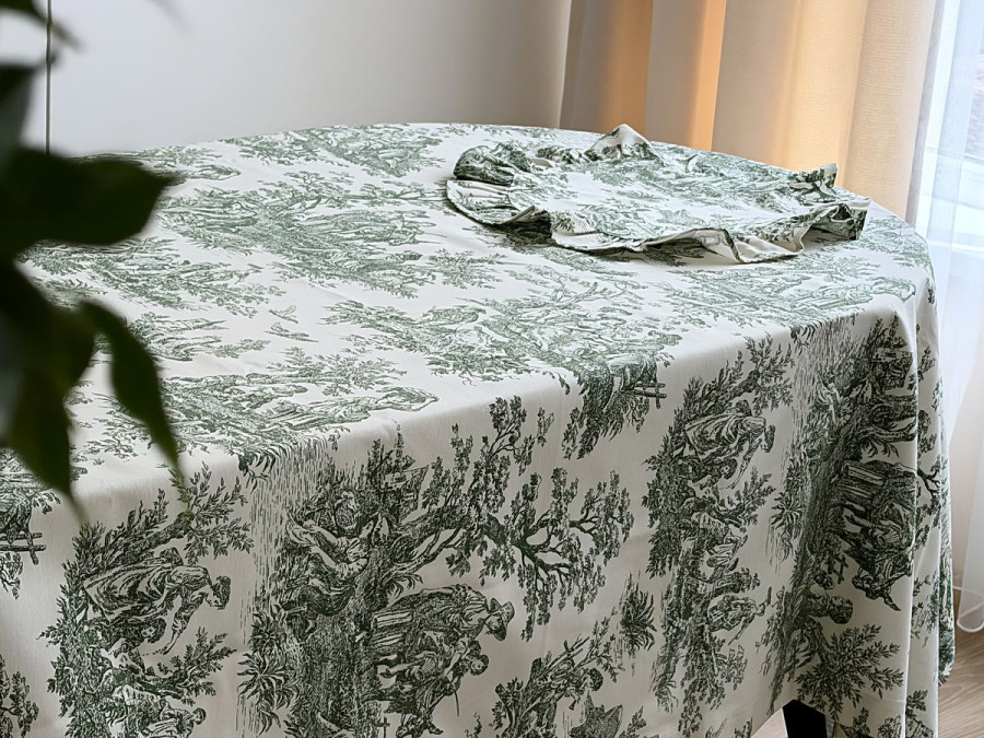 Скатерть 170x220 Ecotton DUCK Italiano 30497-Green