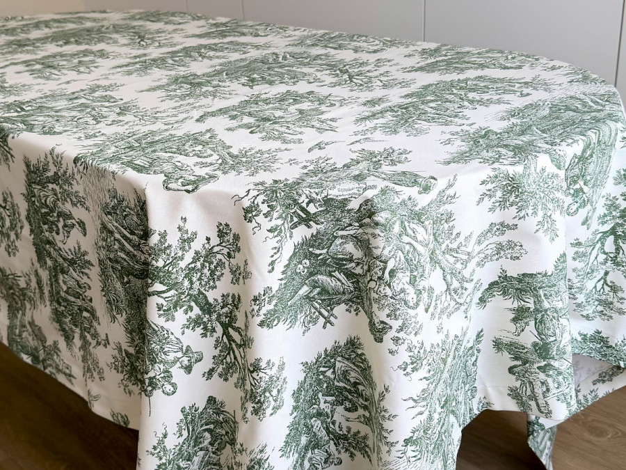 Скатерть 170x220 Ecotton DUCK Italiano 30497-Green