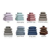 Bed linen made of plain-dyed satin