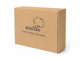 Коробка 35х25х9 подарочная упаковка брендированная Ecotton